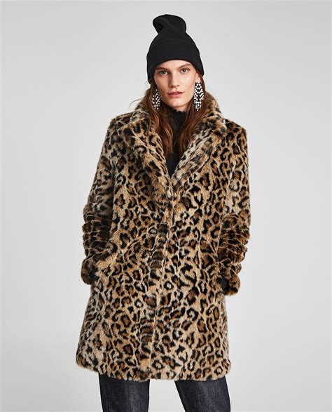 leopard print coat zara